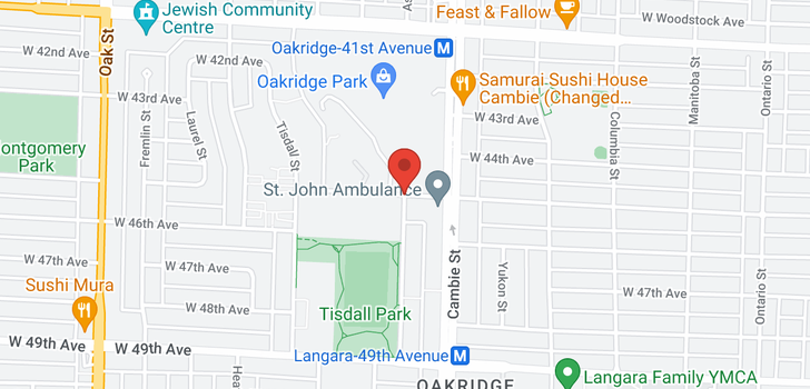 map of 309 588 W 45TH AVENUE